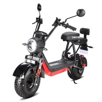 Электроскутер WHITE SIBERIA MINI R 2.0 1200W BLACK (черный)